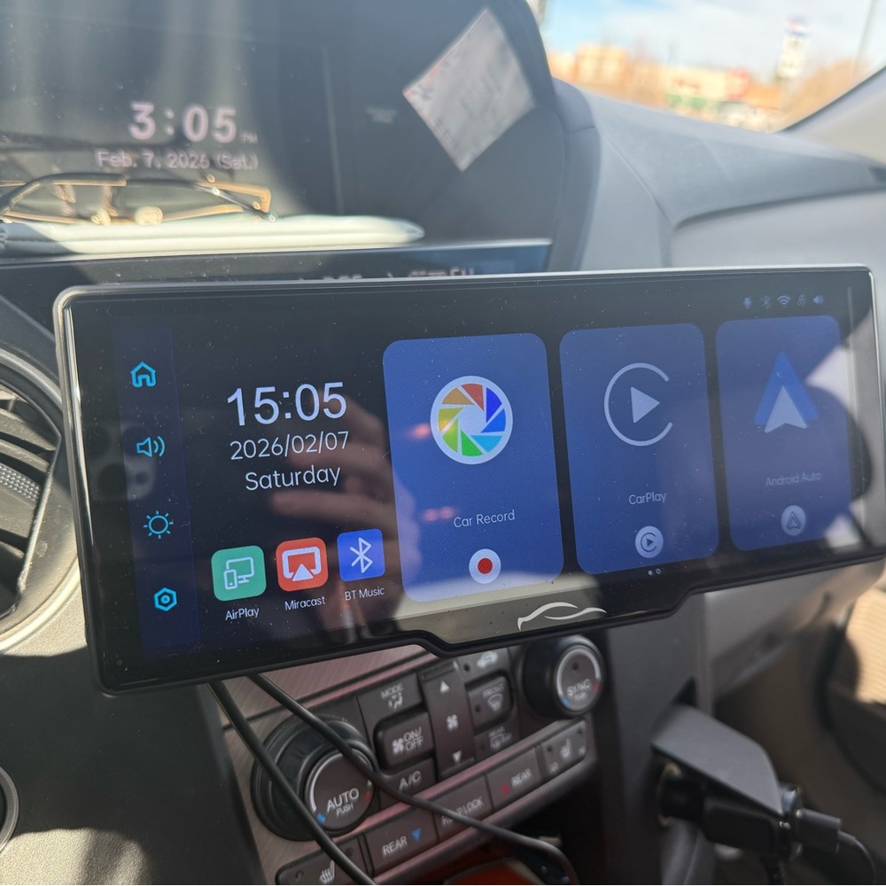 Multifunctional Car Display with Touchscreen - Black